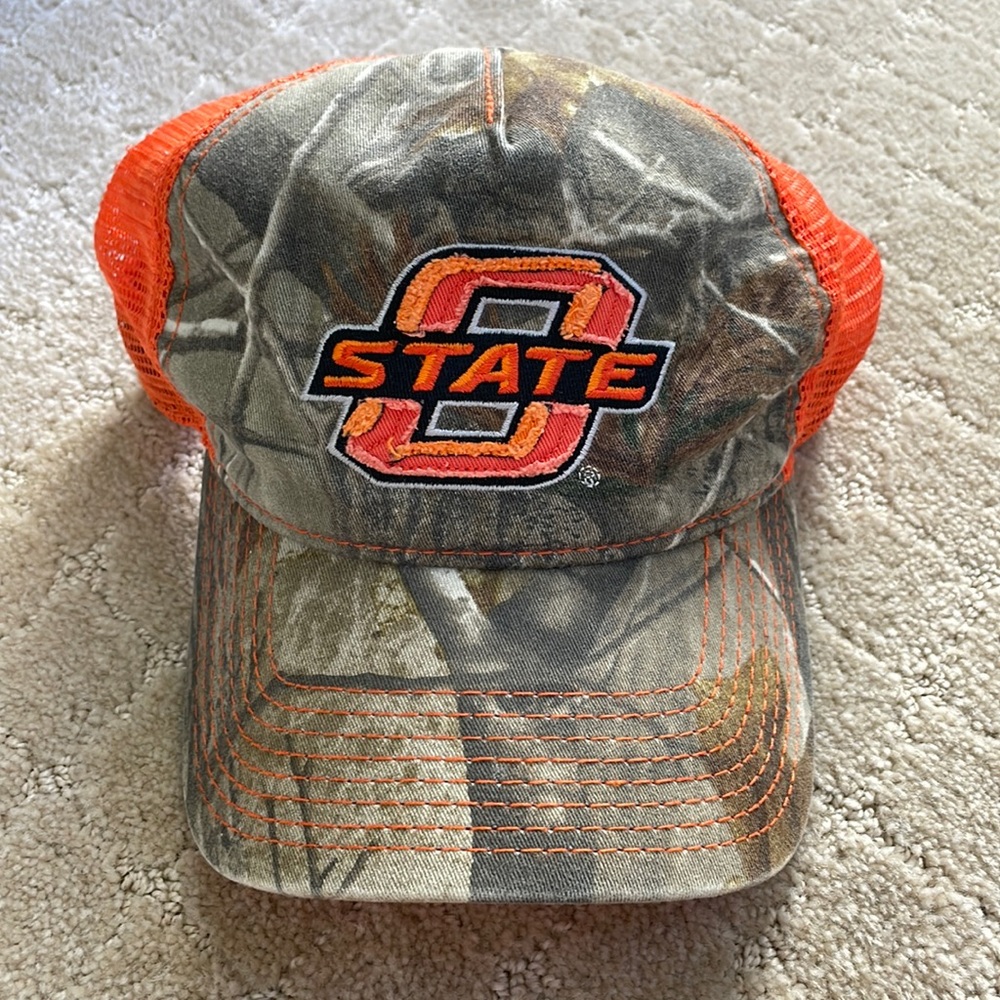 4/$25 EUC Oklahoma State Camo Ball Cap Hat
